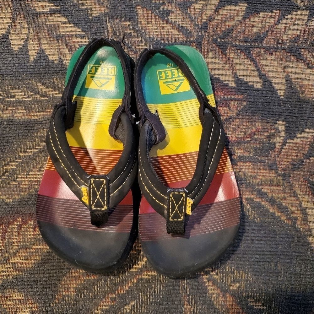 Reef Boys Rasta Ahi Sandals Size 7/8